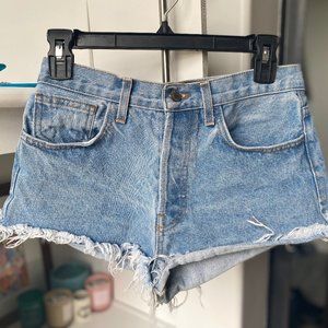 High-Waisted Light Jean Short Cut-offs